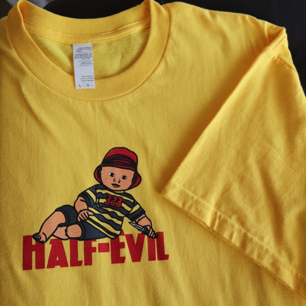 Half evil tee t shirt